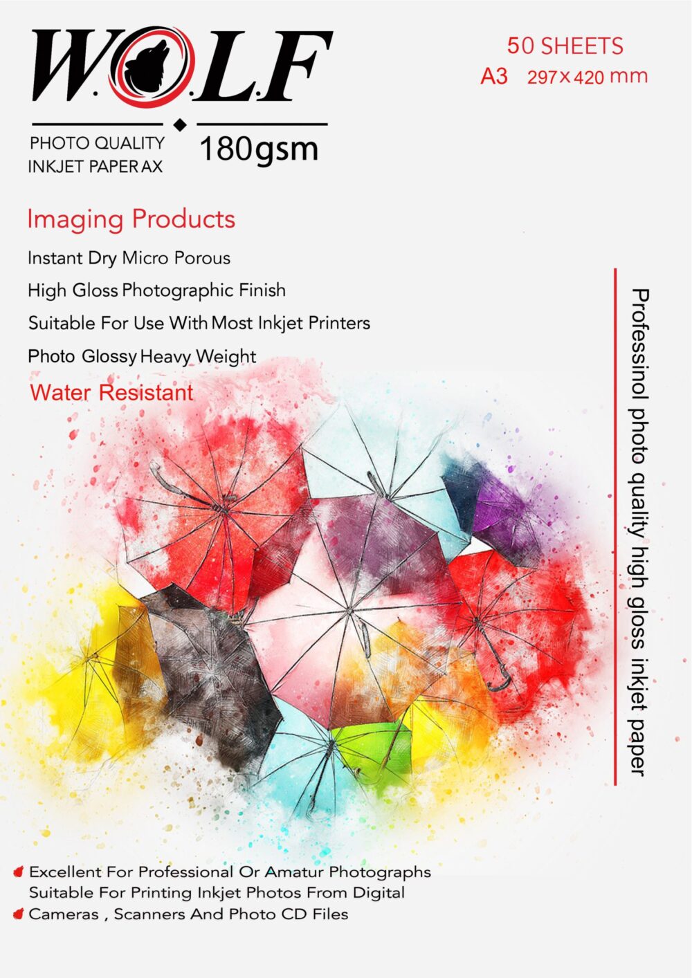 Wolf photogloss paper 180 grams - Image 2
