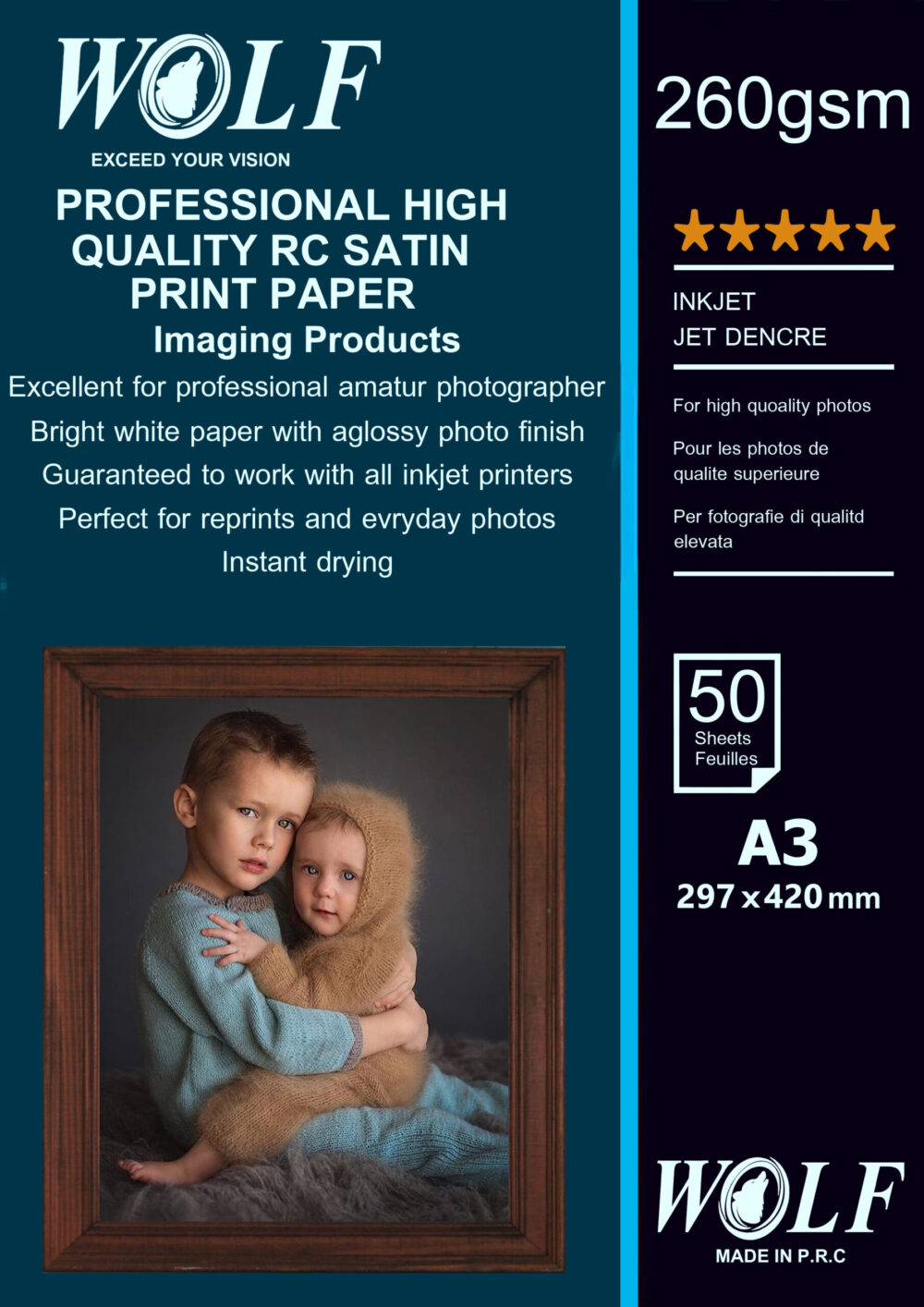 کاغذ ساتین RC ولف 260 گرم - تصویر 2