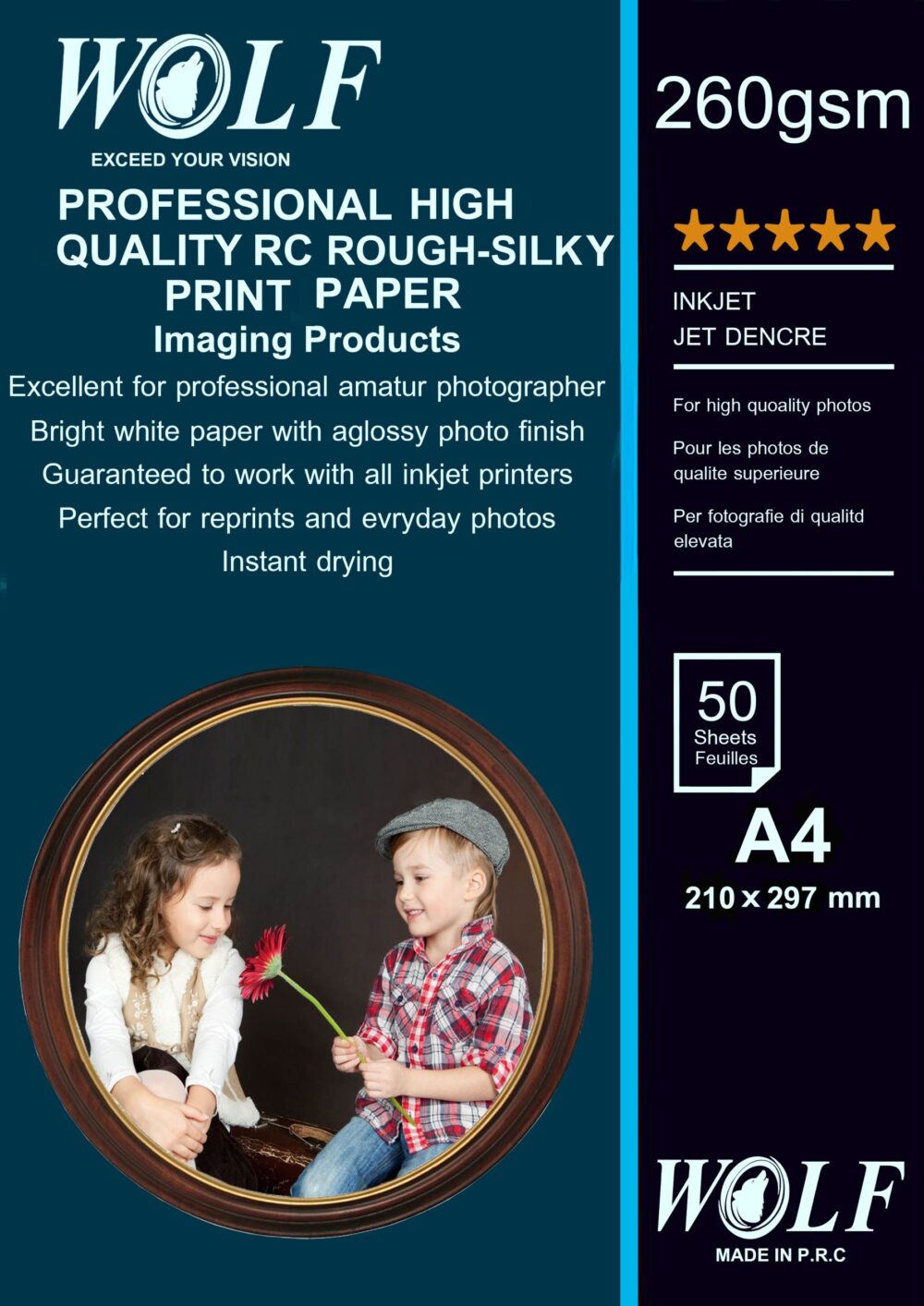 RC Wolf rough silk paper 260 grams
