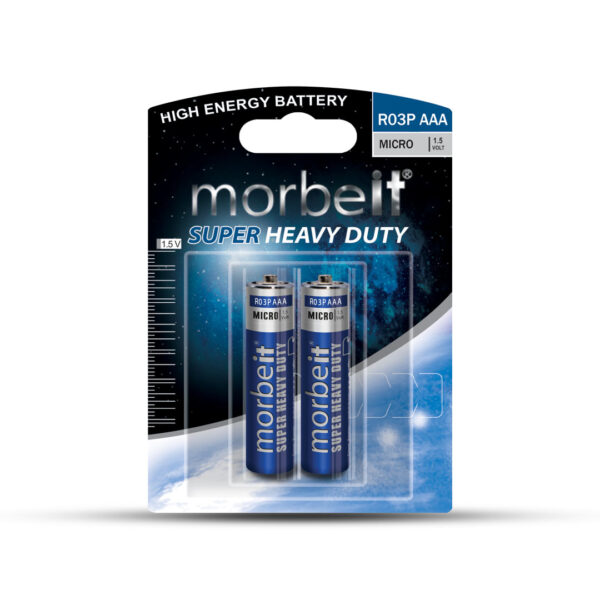 باتری نیم قلمی موربیت سوپر هوی دیوتی کارتی R03P AAA BL2